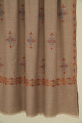 Kashmir Loom Sozni Neemdor Butidar Hand Embroidered Pashmina Shawl Natural