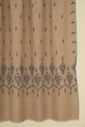 Kashmir Loom Sozni Palledar Butidar Hand Embroidered Pashmina Shawl Natural