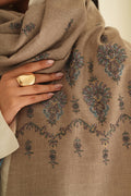 Kashmir Loom Sozni Palledar Butidar Hand Embroidered Pashmina Shawl Natural