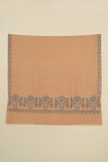 Kashmir Loom Sozni Palledar Hand Embroidered Pashmina Shawl Dyed Natural