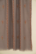 Kashmir Loom Sozni Samina Khatrast Butidar Hand Embroidered Pashmina Stole Grey