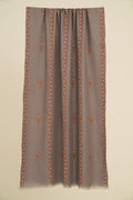 Kashmir Loom Sozni Samina Khatrast Butidar Hand Embroidered Pashmina Stole Grey