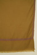 Kashmir Loom Sozni Yashir Hashiya Hand Embroidered Pashmina Shawl Ancient Green