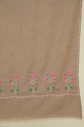 Kashmir Loom Sozni Eshaal Buta Palledar Hand Embroidered Pashmina Shawl Natural