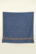 Kashmir Loom Sozni Fardauz Border Butidar Hand Embroidered Pashmina Shawl Neptune