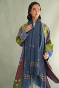 Kashmir Loom Sozni Fardauz Border Butidar Hand Embroidered Pashmina Shawl Neptune