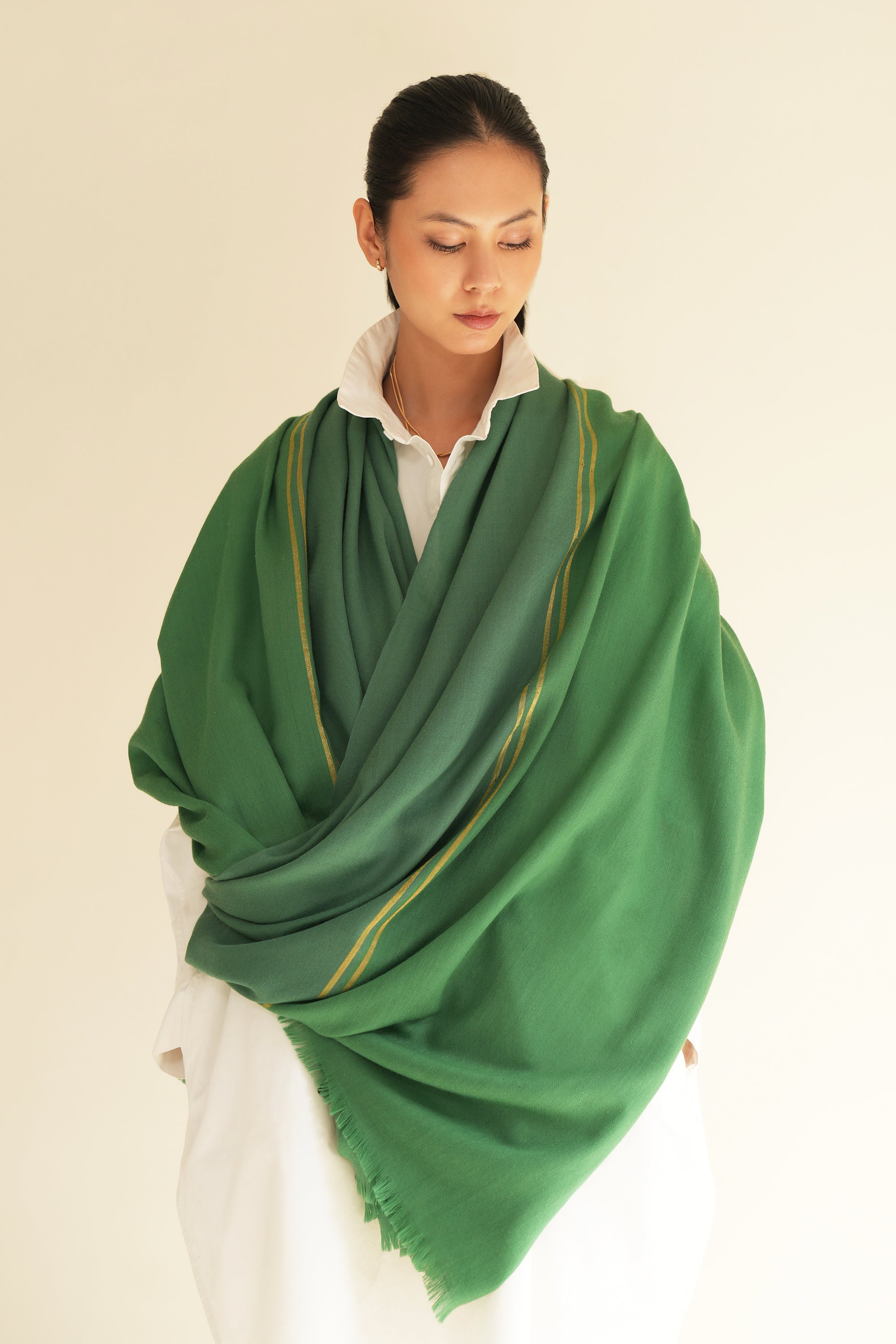 Handwoven Cashmere Twill Weave Shawl | Kashmir Loom