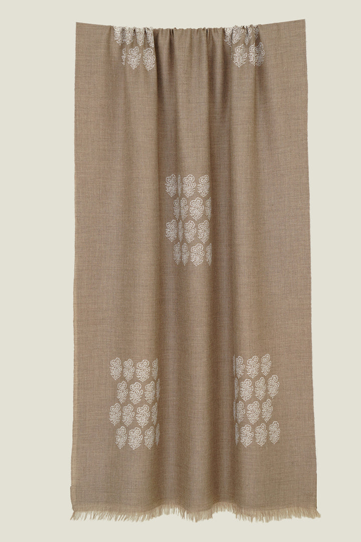Butidar Hand Embroidered Pashmina Stole | Kashmir Loom