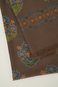 Kashmir Loom Kani Daisy Buta Hand Woven Pashmina  Shawl Coffee Blue