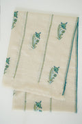 Kashmir Loom Ziah Khatrast Hand Embroidered Pashmina Stole Ivory