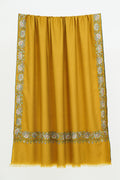 Kashmir Loom Flora Borderdar Hand Embroidered Pashmina Shawl Mineral