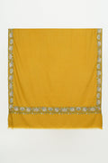 Kashmir Loom Flora Borderdar Hand Embroidered Pashmina Shawl Mineral