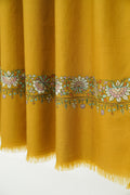 Kashmir Loom Flora Borderdar Hand Embroidered Pashmina Shawl Mineral