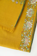 Kashmir Loom Flora Borderdar Hand Embroidered Pashmina Shawl Mineral