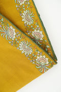 Kashmir Loom Flora Borderdar Hand Embroidered Pashmina Shawl Mineral