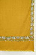 Kashmir Loom Flora Borderdar Hand Embroidered Pashmina Shawl Mineral