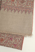 Sozni Neem Jamawar Hand Embroidered Pashmina Shawl Natural