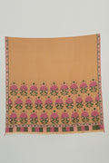 Kashmir Loom Kani Ghulabdar Palledar Hand Woven Large Pashmina Shawl Golden