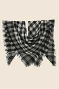 Kashmir Loom Gingham Cashmere Neck Scarf 100 x 100 cms