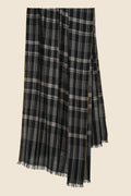 Kashmir Loom Gingham Cashmere Shawl 100 x 215 cms