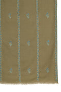 Sozni Samina Khatrast Butidar Hand Embroidered Pashmina Stole Mint