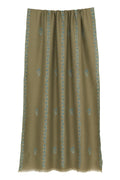 Sozni Samina Khatrast Butidar Hand Embroidered Pashmina Stole Mint