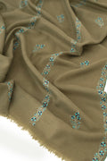 Sozni Samina Khatrast Butidar Hand Embroidered Pashmina Stole Mint