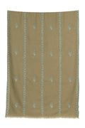 Sozni Samina Khatrast Butidar Hand Embroidered Pashmina Stole Mint