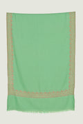 Kashmir Loom Sozni Rida Jaali Baildar Hand Embroidered Pashmina Stole Marine