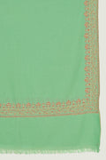 Kashmir Loom Sozni Rida Jaali Baildar Hand Embroidered Pashmina Stole Marine