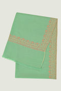 Kashmir Loom Sozni Rida Jaali Baildar Hand Embroidered Pashmina Stole Marine
