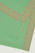 Kashmir Loom Sozni Rida Jaali Baildar Hand Embroidered Pashmina Stole Marine