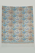 Kashmir Loom Kani Gulal Tour Hand Woven Large Pashmina Shawl Blue Peach