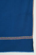 Kashmir Loom Sozni Resham Gulnoosh Hand Embroidered Pashmina Shawl Indigo