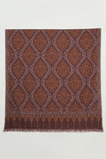 Kashmir Loom Kani Gumbandar Jama Hand Woven Large Pashmina Shawl Brown