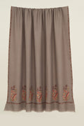 Kashmir Loom Sozni Hana Palledar Buta Hand Embroidered Pashmina Shawl Mink