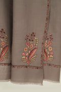 Kashmir Loom Sozni Hana Palledar Buta Hand Embroidered Pashmina Shawl Mink