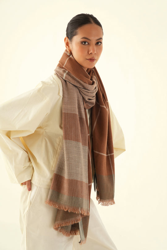 Kashmir Loom Harper Cashmere Shawl 100 x 215 cms