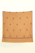Kashmir Loom Sozni Hayat Butidar Hand Embroidered Pashmina Shawl Camel