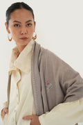 Kashmir Loom Sozni Heera Bail Buti Hand Embroidered Pashmina Stole Natural