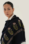Kashmir Loom Sozni Heera Buta Palledar Hand Embroidered Pashmina Stole Pencil