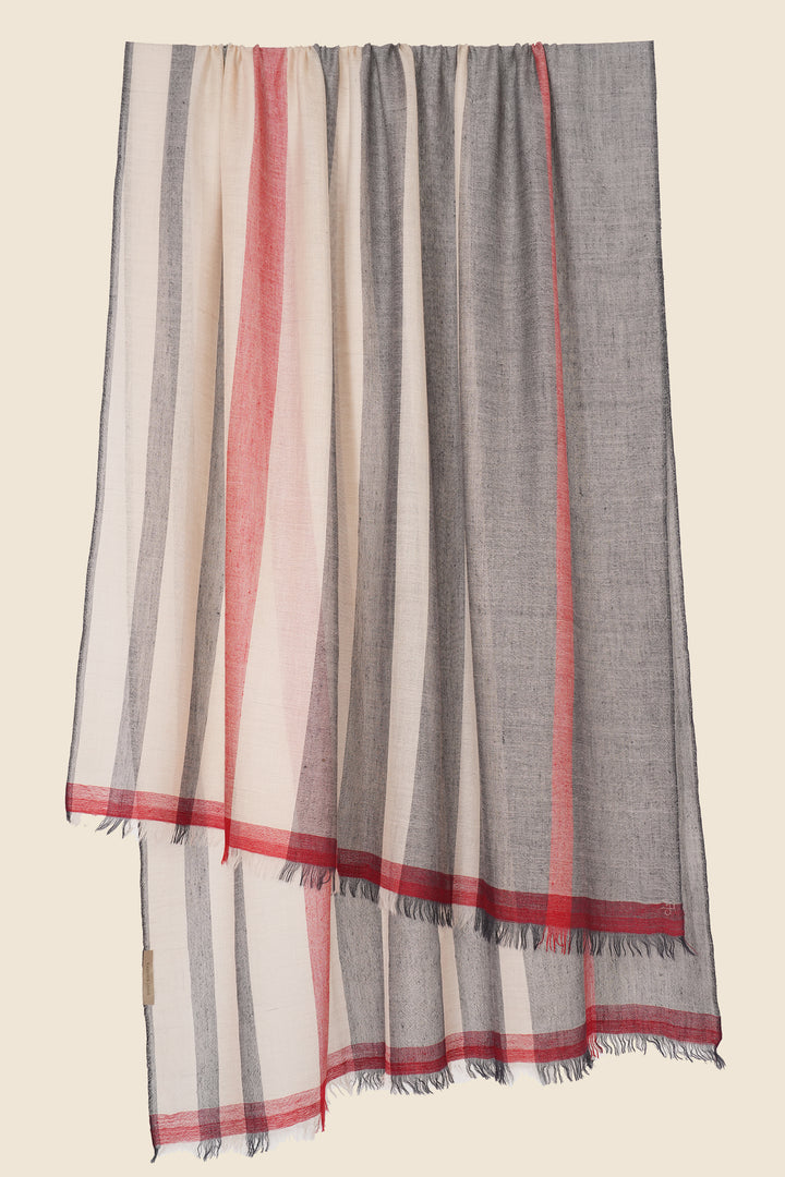 High Stripe Cashmere Shawl