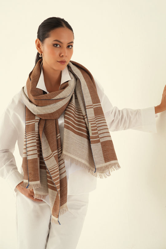Kashmir Loom Horizon Cashmere Stole 80 x 215 cms