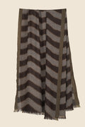 Kashmir Loom Chevron Ikat Cashmere Shawl 100 x 215 cms