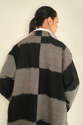 Tableau Ikat Cashmere Coat Cast Black