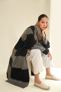 Tableau Ikat Cashmere Coat Cast Black