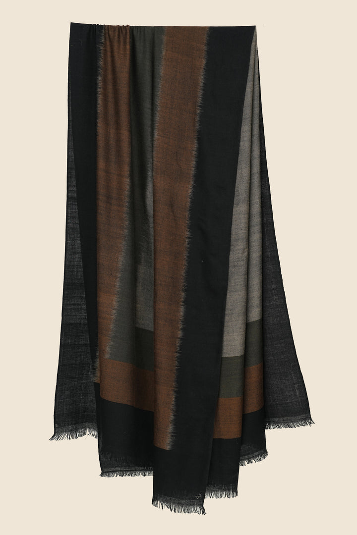 Kashmir Loom Inlay Cashmere Oversize Shawl 130 x 260 cms