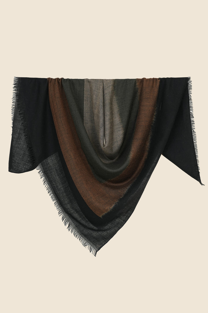 Kashmir Loom Inlay Cashmere Square Scarf 130 x 130 cms