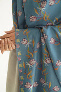 Kani Taheera Hand Woven Large Pashmina Shawl Teal