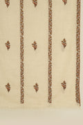 Sozni Samina Khatrast Butidar Hand Embroidered Pashmina Stole Ivory
